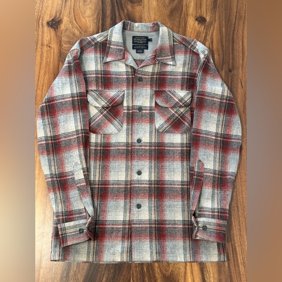 Pendleton ❤️ MEN'S PLAID BOARD SHIRT 100% wool size S - Picture 1 of 6